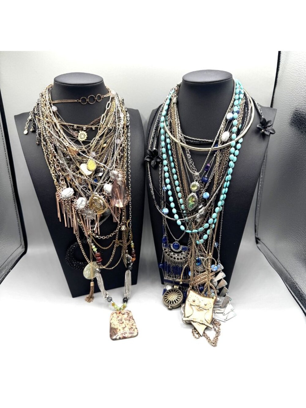 75pc Lot Vintage to Now Costume Necklaces Wearable Harvest Craft Resell